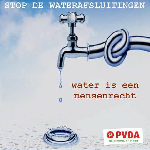PVDA Gent eist verbod op het afsluiten van drinkwater