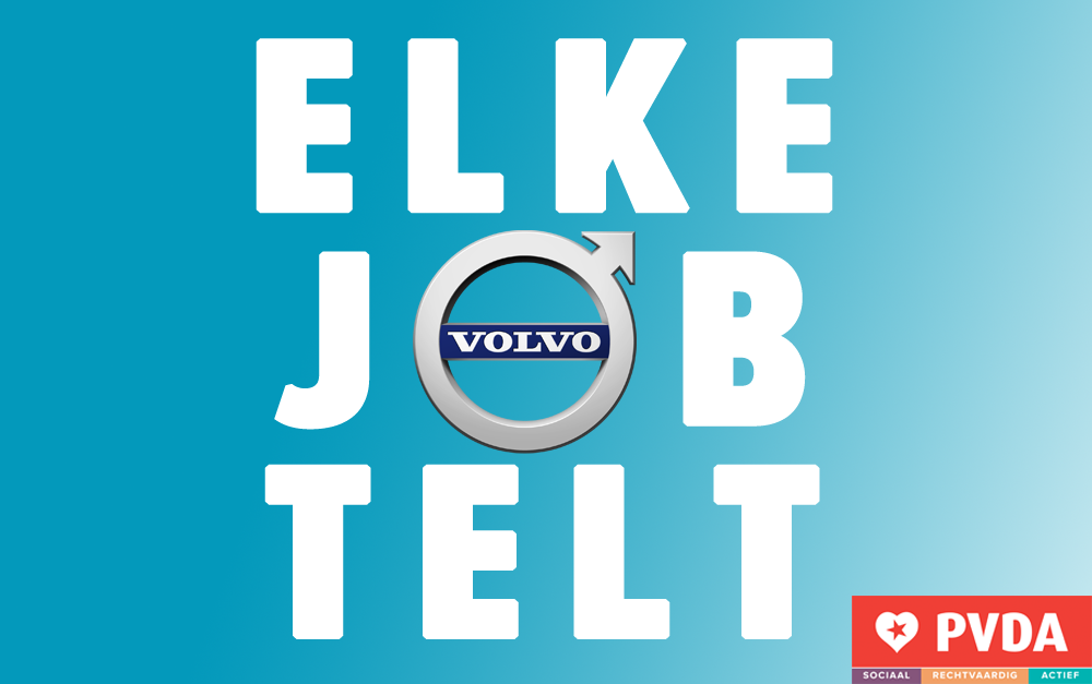 PVDA wil dat Volvo Cars een deel van de recordwinst investeert in behoud van jobs en een verlaging van de werkdruk